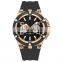 Private label watch manufacturer 2019 new design 24 hour dial stainless steel back multifunction dual watch