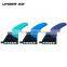 High Quality Multi-color Single Center Surfboard Fins With Carbon Honeycomb SUP Carbon Fin Professional