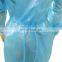 China Manufacturer Disposable Blue PP PE SMS Surgical Gowns With Knit Cuff