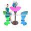 luminous plastic furniture led lighted cube bar tables&chairs/cordless led light cube