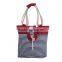 Navy Stripe Pattern Canvas Rope Handle Beach Bag Sailor Beach Bag