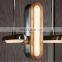 modern industrial brass metal glass transparent lampshade pendant light Living room hotel ceiling home decoration lighting