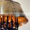 American Style Brass Vintage Indoor Art Creative Candle Pendant Light Hat Lamps Luxury Chandelier for Villa Hotel Home