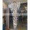Modern Hotel Large Tree Branch Chandelier Glass Hanging Light Long Chandelier for High Ceiling