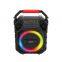 Oem Manufacturer 6.5 Inch 30w Portable Karaoke Blue Tooth Microphone Speaker With Colorful Led Light