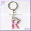 Wholesale crystal rhinestone letter X keychain