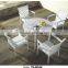 Best Quality White Rattan Glass Table and Chair Cheap Wholesale Bar Furniture for Sale