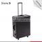  promotional high quality Aluminum makeup trolley case with lights and mirror inside