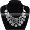 Hot sale short chain gold and silver necklace coin tassel necklace wholesale