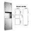 2 in 1 stainless steel hand roll paper towel dispenser with wastebin