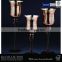 Long-Stem Glass Tealight Candleholders With Electro-Piated