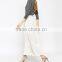 Elegant women white pleat maxi skirt
