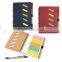 Notebook with double Rings flags sticky notes with pen/spiral notebook with sticky note&spiral notebook with sticky note