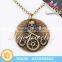 American New Design Nickel Free Metal Round Bottom and Skull Necklace for Men