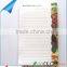 China manufacturer custom tear-odd shopping list with rubber magnet as fridge magnet