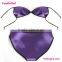 Wholesale plain purple sexy neoprene bikini