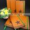 silk printing brown leather diary agenda