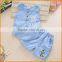 South Korea's children suit cotton sleeveless T-shirt shorts two piece set elastic belt factory direct group