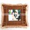 Square shape sublimation pillow with tassels