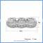 2 3 4 Strands CZ Zircon Micro Pave 925 Solid Sterling Silver Oval Spacers Beads Fine Jewelry Findings Components SSB-CZS007