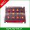 12 keys 4X3 backlit stainless steel keypad with 0.45mm short stroke