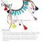 Chinese ethnic acrylic pendant wooden beads necklace for women; party necklace jewelry for wholesale 2016