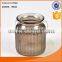 vertical grain different color round glass coffee bean storage jar with glass lid