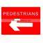 Reflective adhesive Turn left traffic sign