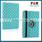 For ipad leather case, Polka Dot 360 Rotating PU Leather Case For Apple iPad 6 & air 2