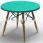 Short Eiffel Legs Leisure Plastic Round Table Small