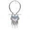 Hot Gypsy Ethnic Tribal Turkish Boho Leaves Tassels Exaggerate Necklace