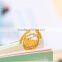 Exquisite hollow out round gold plated South Korea regional multifunction bookmark for promotion