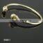 European and American Minimalist Leaf Diamond Metal Bracelet