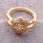 >>>2016 YIWU T&J women fashion Korean style rings gold plated rhombus shape rhinestone crystal rings for lady/