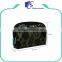 Fashion black lace PVC leather beauty cosmetic bag for ladies