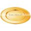 gold plated food plate gold charger plate platter for hotel restaurant home deco