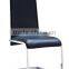 TB black leather geniune leather chrome frame dinging chair dining furniture