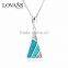 2016 Latest Design Triangle Opal 925 Silver Pendant Necklace