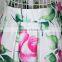 European Style New Fashion Retro Lady Women Elastic Waist Floral Midi Skirt