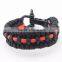 Outdoor wholesale paracord bracelet with logo, Military 550 paracord with firestarter and flint