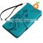 Color painting PU leather lanyard wallet cell phone case for samsung galaxy