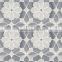 flower pattern water jet bianco carrara marble mosaic for backsplash or floor