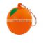 Popular promotional anti stress fruit keyring custom pu ball keyring
