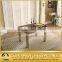 black extendable glass dining table 918#