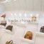Illuminated acrylic solid surface disaply shelving