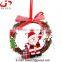 Hot Sales Christmas Decorations With Santa Claus Rattan Christmas Wreath Ornament
