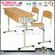 Hot Sale School Furniture Wooden School Desks and Chair Double Student Desk and Chair