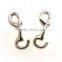 4-3/4" Solid Brass Hook in Nickel Plate, Solid Brass Swivel eye metal snap hook