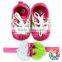 Hot Sell Baby St.patricks Day Lace Sequin Shoes With Match Headband Newborn Baby Prewalker Shoe Wholesale Baby Moccasin Shoes