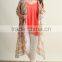 Cardigan Muslim Style Women Abaya Polyester Bohemian Print Chiffon Long Line Open Cardigan Guangzhou Lady Plus Size Clothing